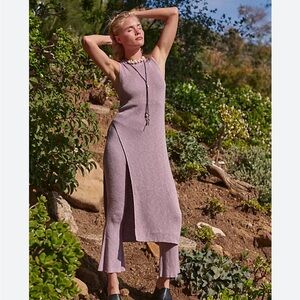 Free people Sleeveless Pink Knit tunic